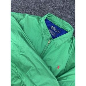 Vintage Polo Ralph Lauren Green Down Jacket Zip Up Mens XL